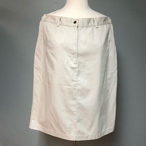 L.L. Bean Khaki Chino Skirt 14